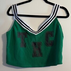 Green Women's Cropped Top